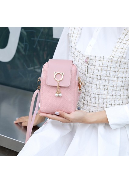 Kadın Çantası Tek Omuz Çapraz Cep Telefonu Çantası Örgülü Inci Püskül Kapaklı Tip (Yurt Dışından) fırsatları