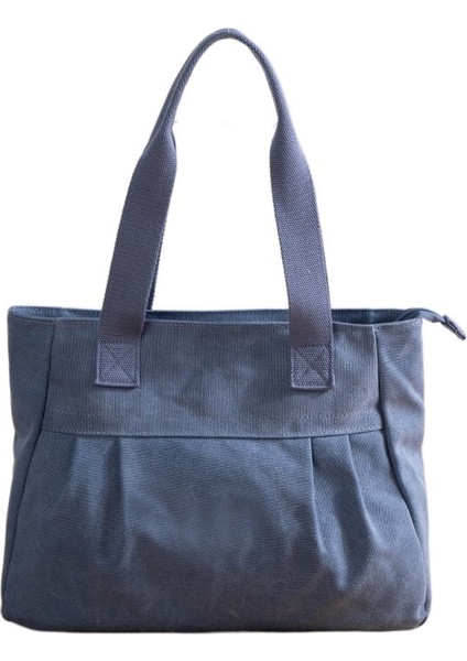 Kadın Omuz Çantası Büyük Kapasiteli Basit Retro Kanvas Çanta El Çantası (Yurt Dışından)