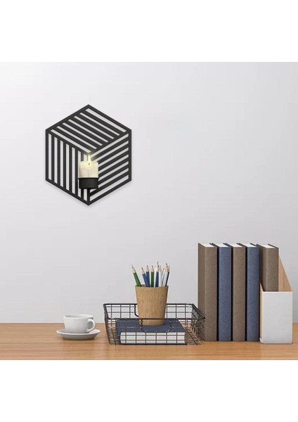 1 Adet Modern Monte Edilmiş Mum Tutucu Sconce Centerpiece Dekoru, Altıgen (Yurt Dışından)