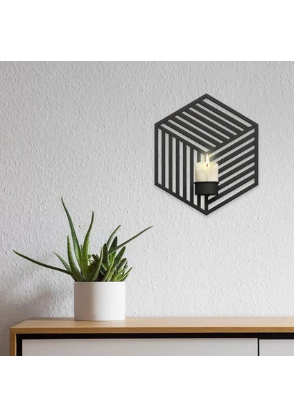 1 Adet Modern Monte Edilmiş Mum Tutucu Sconce Centerpiece Dekoru, Altıgen (Yurt Dışından)