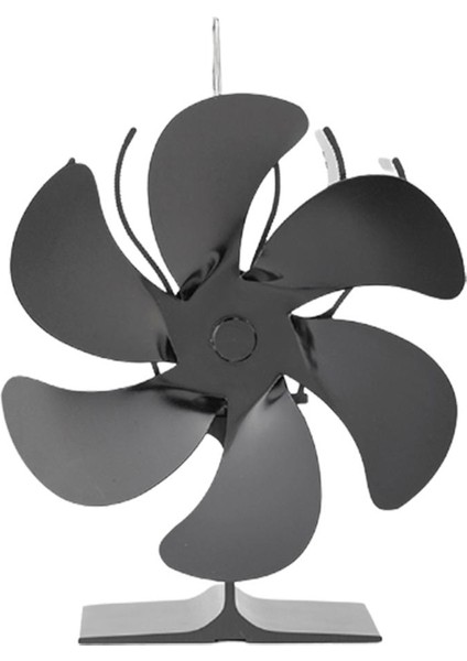 5-7 Bıçak Ahşap Fan Şömine Ateşi Heat Güç Hava Sirkülatörü 165X188MM 6 Blade (Yurt Dışından)