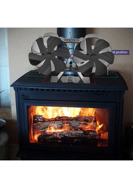 Şömine Fan Günlüğü Burner Fire Yeri Yakıt Tasarrufu Çevre Dostu BLACK02 (Yurt Dışından)