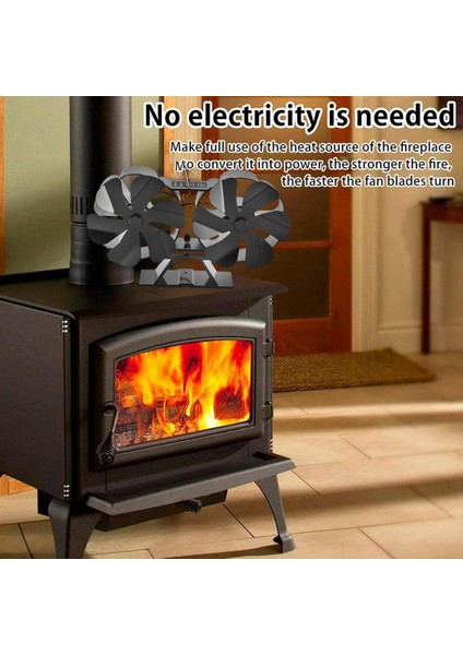 Şömine Fan Günlüğü Burner Fire Yeri Yakıt Tasarrufu Çevre Dostu BLACK02 (Yurt Dışından)