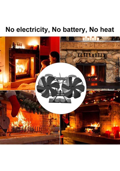 Şömine Fan Günlüğü Burner Fire Yeri Yakıt Tasarrufu Çevre Dostu BLACK02 (Yurt Dışından)