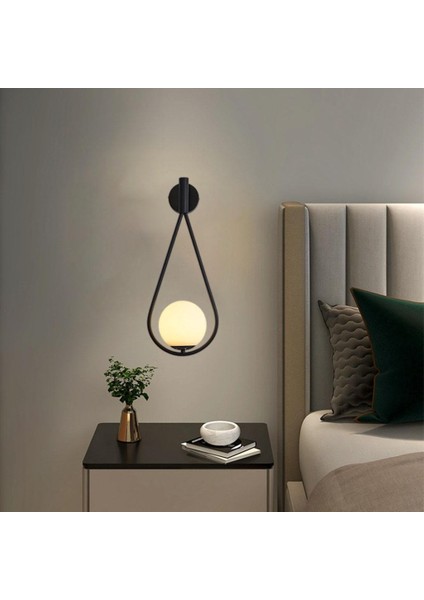 1x Modern LED Duvar Işık Lambası Koridor Sundurma Yatak Odası Accation Fikstür Siyah (Yurt Dışından)