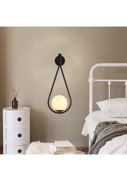 1x Modern LED Duvar Işık Lambası Koridor Sundurma Yatak Odası Accation Fikstür Siyah (Yurt Dışından)