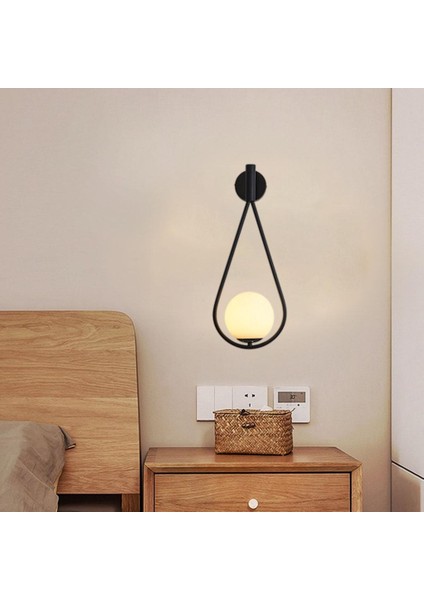 1x Modern LED Duvar Işık Lambası Koridor Sundurma Yatak Odası Accation Fikstür Siyah (Yurt Dışından)