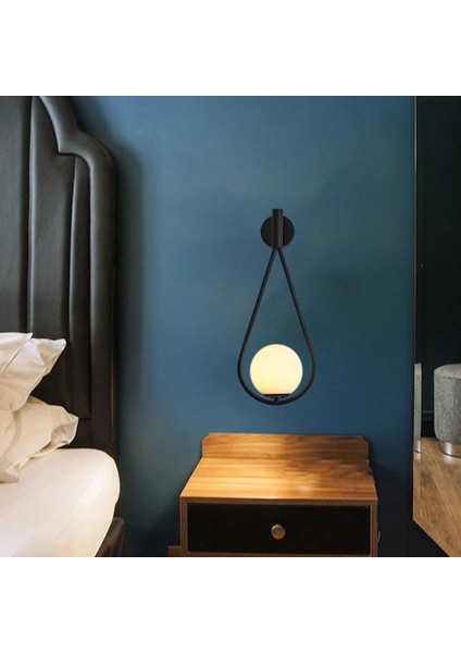 1x Modern LED Duvar Işık Lambası Koridor Sundurma Yatak Odası Accation Fikstür Siyah (Yurt Dışından)