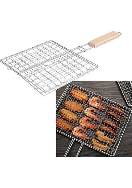Barbekü Izgara Sepeti Tel Örgü Raf Pişirme Yedek Ağlar Demir 21.5X40CM (Yurt Dışından)