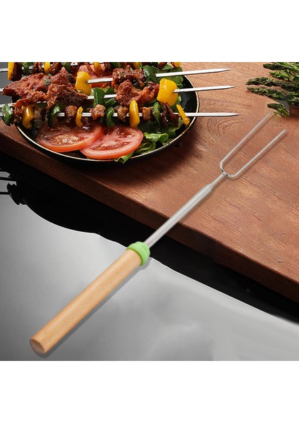 Metal Barbekü Çatallar Dışarıda Izgara Kamp Piknik Yeşil (Yurt Dışından)