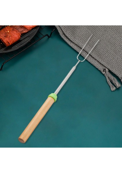 Metal Barbekü Çatallar Dışarıda Izgara Kamp Piknik Yeşil (Yurt Dışından)