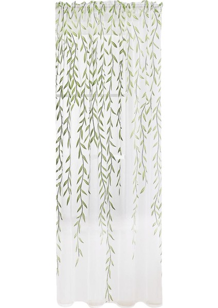 Sheer Perdeleri Odası 250CM Için Yıkanabilir Yeşil Dökümleri (Yurt Dışından)