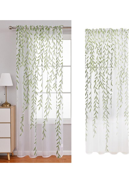 Sheer Perdeleri Odası 250CM Için Yıkanabilir Yeşil Dökümleri (Yurt Dışından) fiyatları