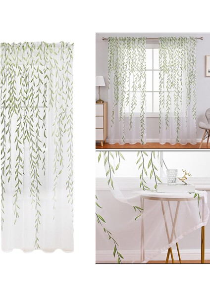 Sheer Perdeleri Odası 250CM Için Yıkanabilir Yeşil Dökümleri (Yurt Dışından) indirimleri