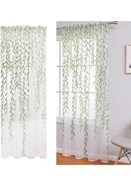 Gradyan Perde Panelleri Oturma Odası Için Yeşil Draperleri 260CM (Yurt Dışından) modelleri