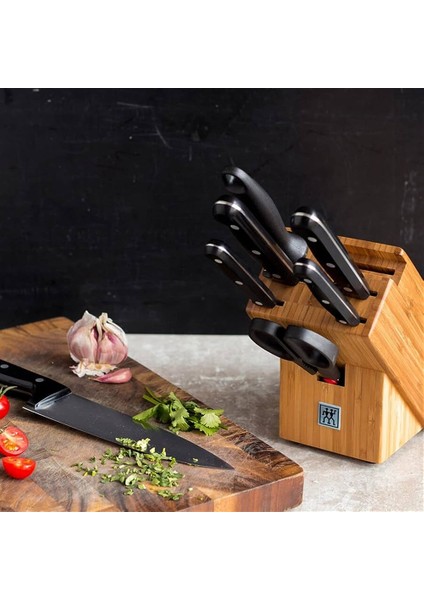 Evrekala Shop Prof Bıçak Seti Zwilling 8 Parça Ahşap Blok Knife Set