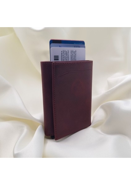 Collection Hakiki Deri Mekanizmalı Renk Seçenekli Kadın ve Erkek Kartlık Cüzdan modelleri