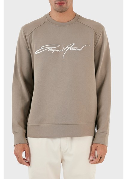 Logo Yazılı Bisiklet Yaka Regular Fit Pamuklu Sweat Erkek Sweat 6L1MP3 1jhsz 01D7