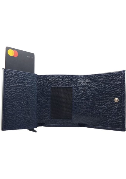 Collection Hakiki Deri Mekanizmalı Renk Seçenekli Kadın ve Erkek Kartlık Cüzdan