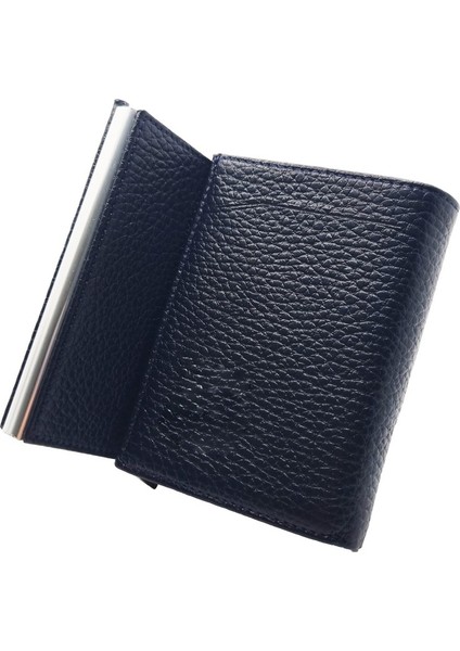 Collection Hakiki Deri Mekanizmalı Renk Seçenekli Kadın ve Erkek Kartlık Cüzdan modelleri