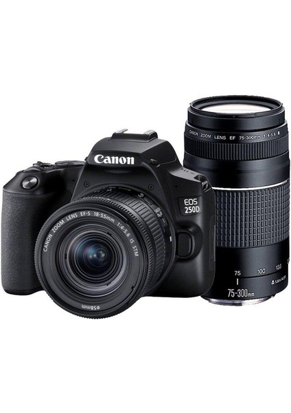 Eos 250D 18-55MM Iıı + 75-300MM Dc Lens fiyatları