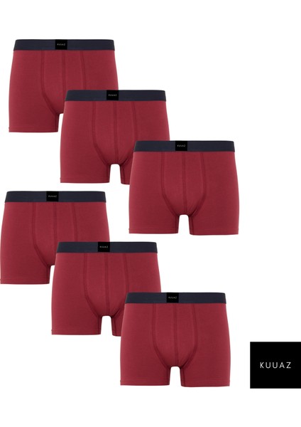 6'lı Bordo Erkek Boxer