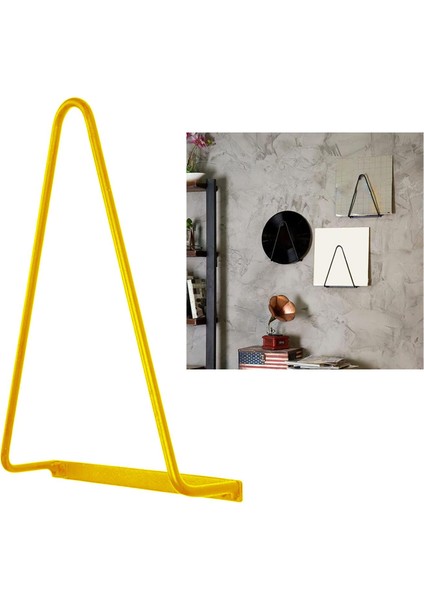 Üçgen Duvara Bağlı Dergi Vinil Kayıtları Depolama Rafı Altın (Yurt Dışından)