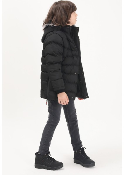 Erkek Çocuk Şişme Mont Logolu Siyah 15488 fırsatları