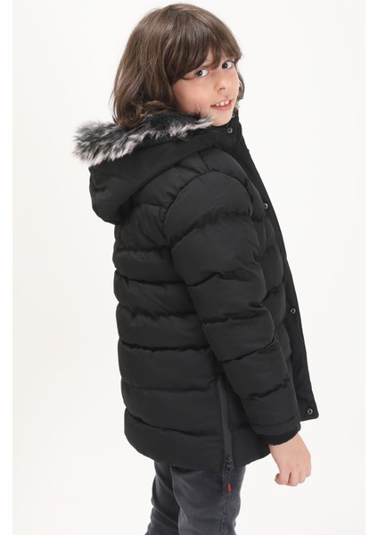 Erkek Çocuk Şişme Mont Logolu Siyah 15488 indirimleri