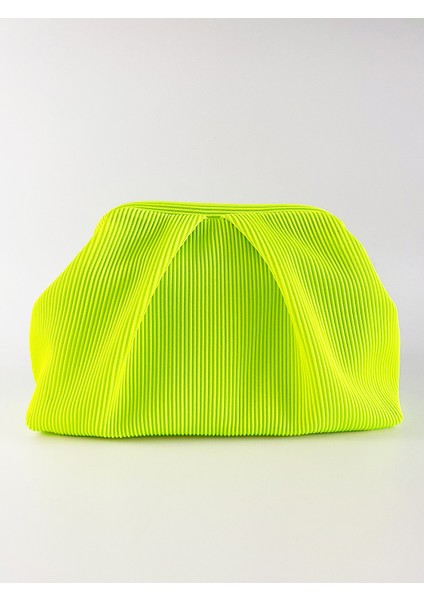 Kadın Beyaz Piliseli Clutch El Çantası