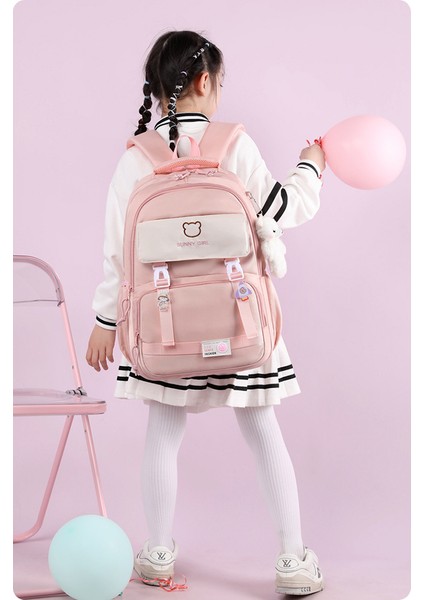 Okul Çantası Kız Sevimli Öğrenci Yük Azaltıcı Sırt Çantası Tatlı Rahat Büyük Kapasiteli Sırt Çantası (Yurt Dışından) modelleri