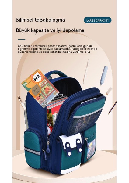 Ilkokul Öğrencileri Için Yeni Okul Çantaları, 1-3. Sınıflar Için Erkek Karikatür Büyük Kapasiteli Çocuk Okul Çantaları Sırt Çantası (Yurt Dışından) modelleri