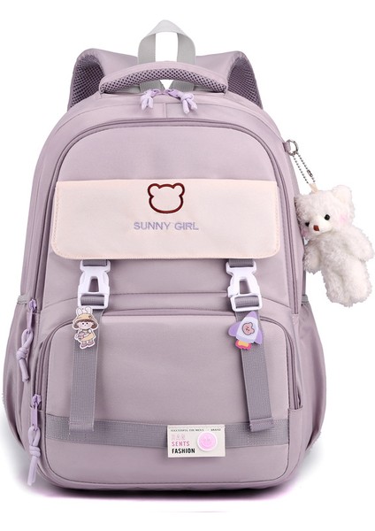 Okul Çantası Kız Sevimli Öğrenci Yük Azaltıcı Sırt Çantası Tatlı Rahat Büyük Kapasiteli Sırt Çantası (Yurt Dışından)