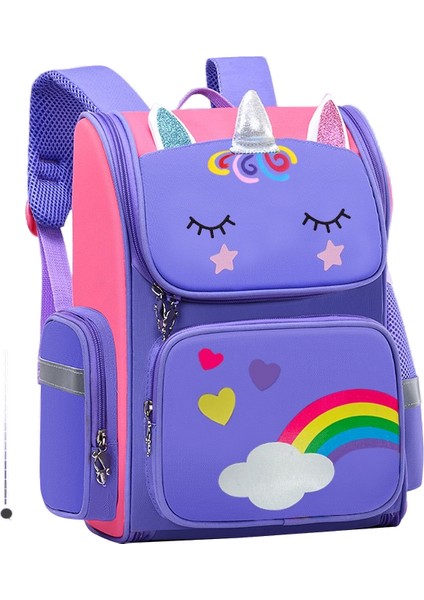 Unicorn Ilköğretim Okulu Karikatür Okul Çantası 3-6 Sınıf Uzay Çocuk Okul Çantası Anaokulu Sırt Çantası (Yurt Dışından)