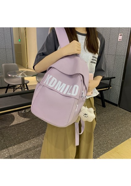 Okul Çantası Kız 2023 Yeni Ortaokul Öğrencileri Lise Öğrencileri Büyük Kapasiteli Hafif Sırt Çantası Basit Yük Azaltıcı Sırt Çantası (Yurt Dışından) fırsatları