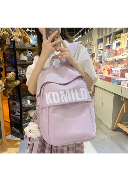 Okul Çantası Kız 2023 Yeni Ortaokul Öğrencileri Lise Öğrencileri Büyük Kapasiteli Hafif Sırt Çantası Basit Yük Azaltıcı Sırt Çantası (Yurt Dışından) indirimleri