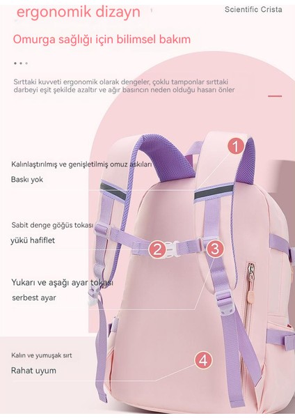 Yüksek Değerli Okul Çantası Ilkokul Kız 1-3 Sınıf Sevimli Prenses Hafif Kız 6-9 Yaş Çocuk Çantası (Yurt Dışından) modelleri