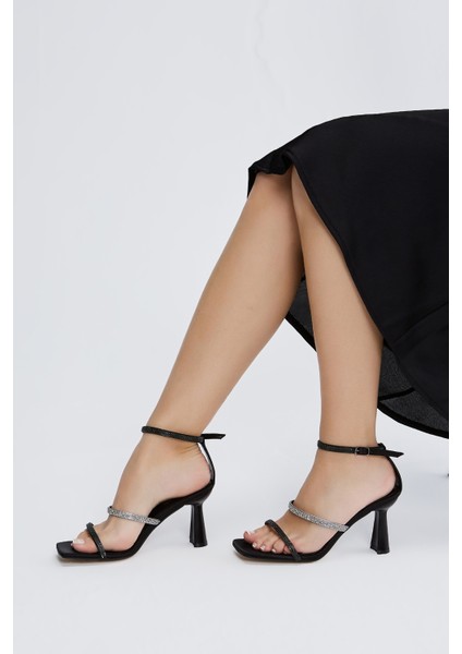 Viola Kadın Siyah Multi Vegan Topuklu Sandalet 960 2398 Bn Sndlt Y23
