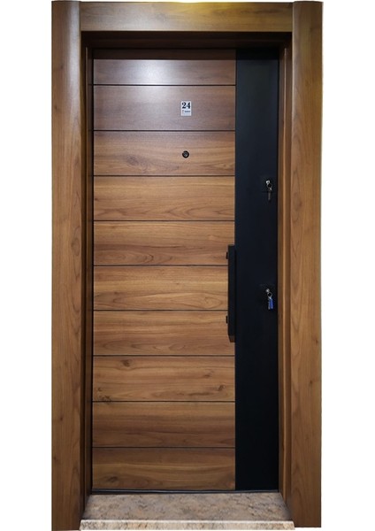 3553 Ahşap Kaplama Çelik Kapı, Kaplama Daire Kapısı