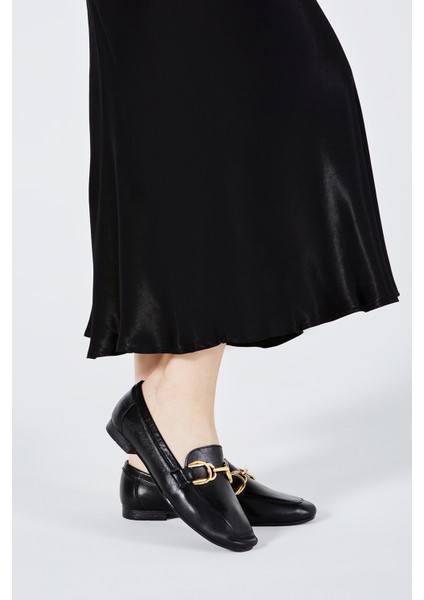 Agathe Kadın Siyah Hakiki Deri Loafer Ayakkabı 961 58-1 Bn Ayk Y23 fırsatları