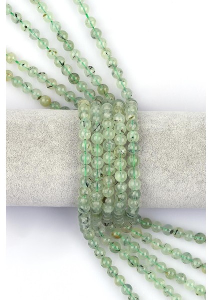Prehnite Doğal Taş Dizi 6 mm Küre Kesim