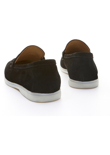 Lucio Erkek Siyah Süet Hakiki Deri Loafer Ayakkabı 978 101 Erk Ayk Y23 fırsatları