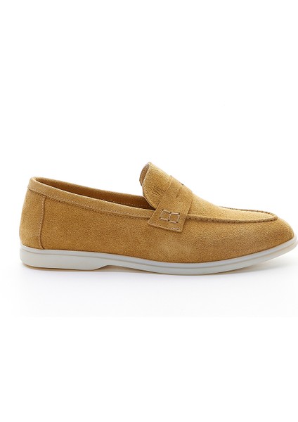 Lucio Erkek Camel Süet Hakiki Deri Loafer Ayakkabı 978 101 Erk Ayk Y23