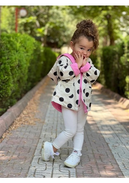 Kız Çocuk Puantiyeli Çift Taraflı Açık Krem&pembe Yağmurluk 489756231 fırsatları