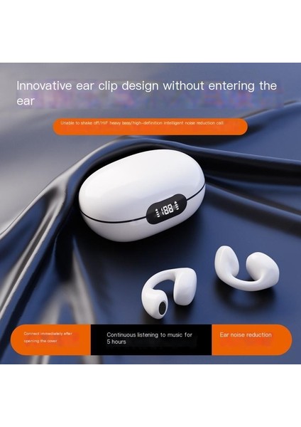 D101 Kemik Iletimli Bluetooth Kulaklıklar Ows Kulak Üzerinde Klipsli Spor Ağrısız Kulaklıklar (Yurt Dışından)