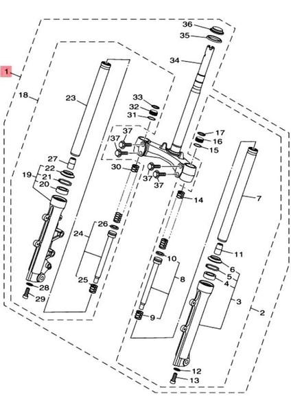 Nmax 125 155 Ön Çatal Komple B4VF31000000 fiyatları