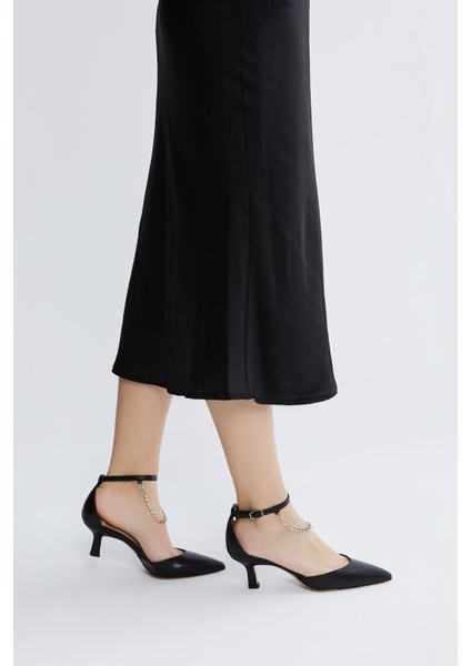 Bianca Kadın Siyah Hakiki Deri Topuklu Ayakkabı 613 26818 Bn Ayk Y23