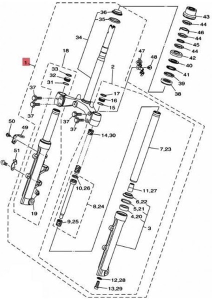 Nmax 125 Nmax 155 Ön Çatal Komple 2DSF31000000 fiyatları