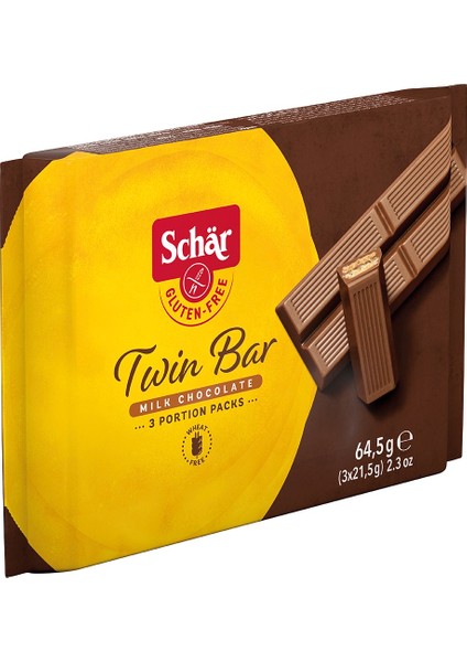 Twin Bar Glutensiz Çiftli Çikolata Bar (14 Adet)