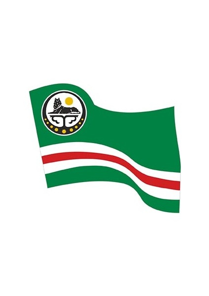 Çeçen Dalgalı Bayrak Etiket 7 x 6 cm